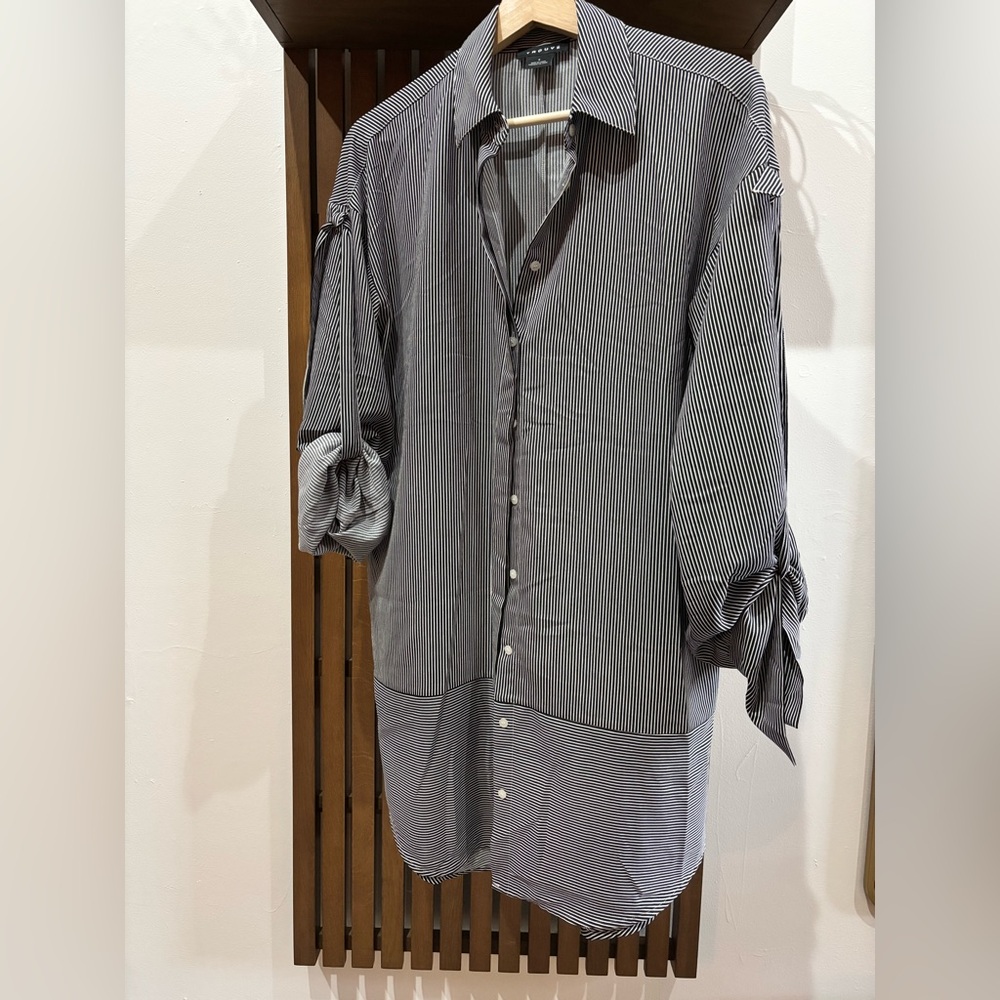 Trouvé Black and White Striped Dress